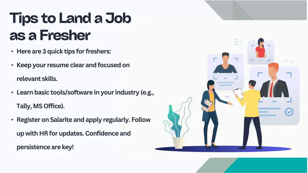 here are 3 quick tips for freshers