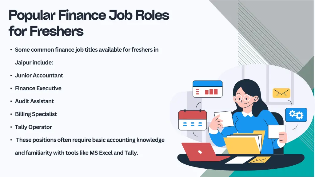 some common finance job titles available