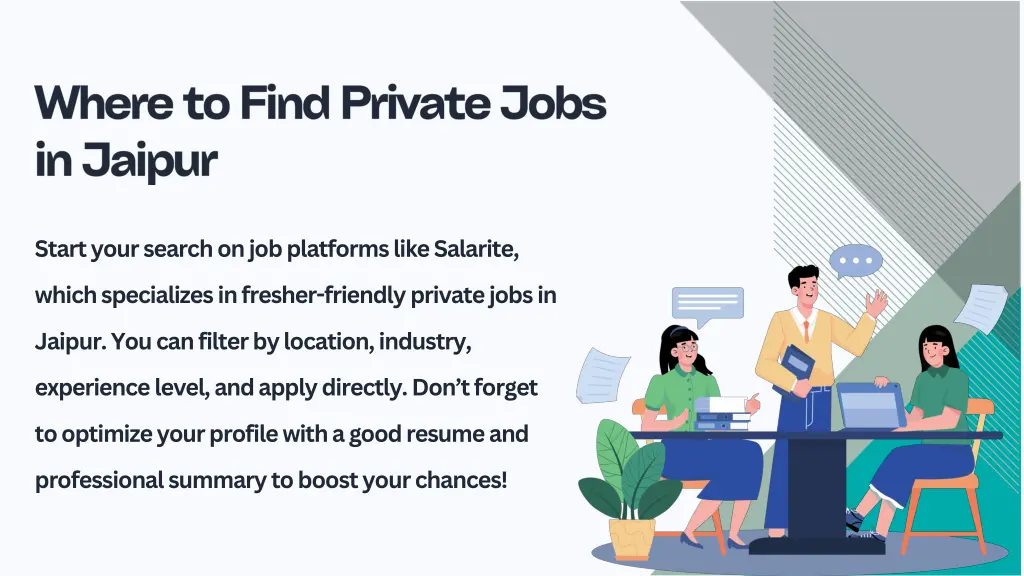 start your search on job platforms like salarite