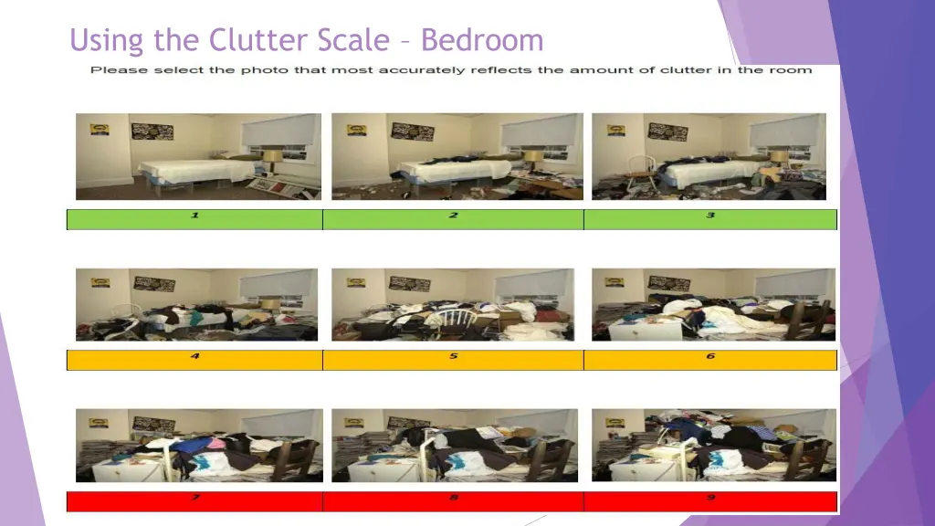 using the clutter scale bedroom