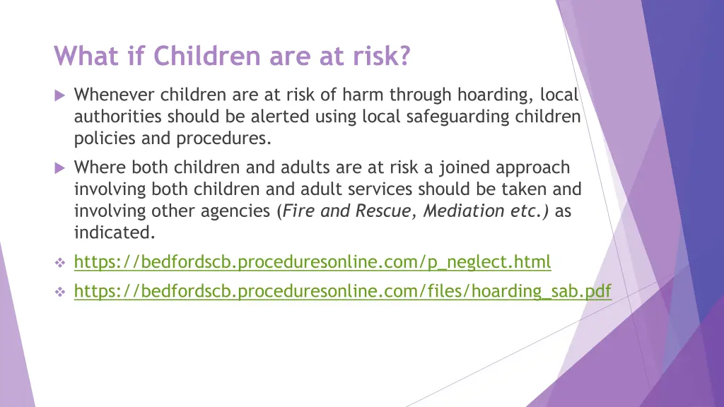 what if children are at risk