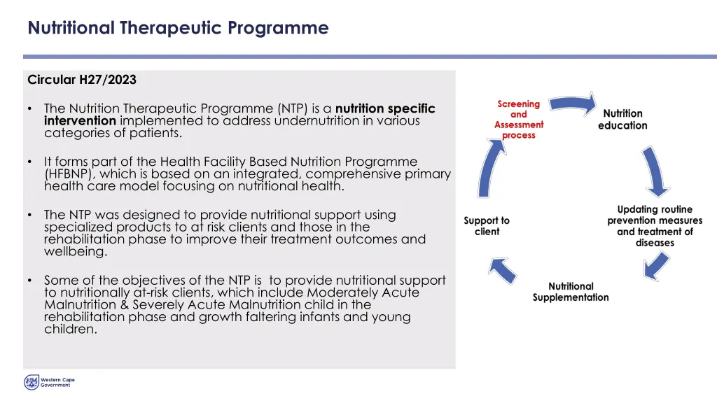 nutritional therapeutic programme