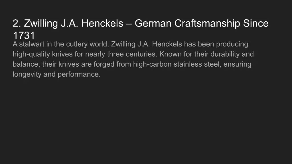 2 zwilling j a henckels german craftsmanship