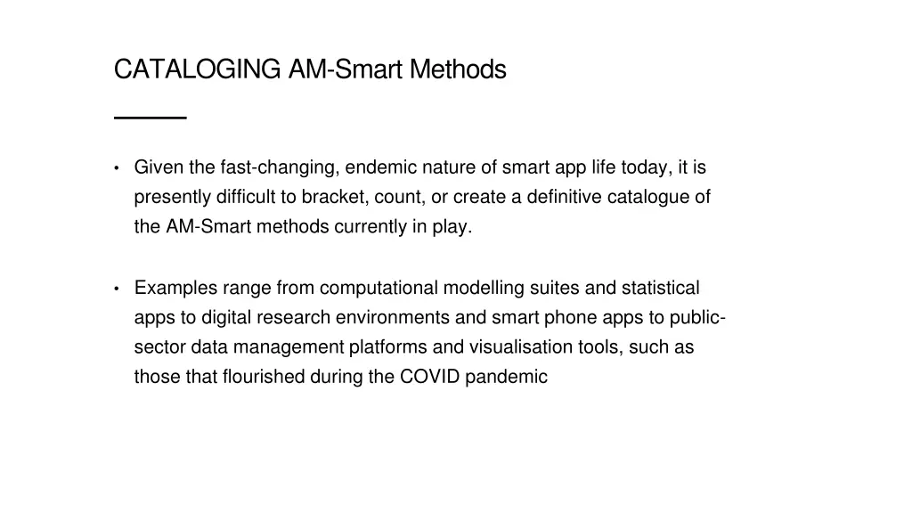 cataloging am smart methods