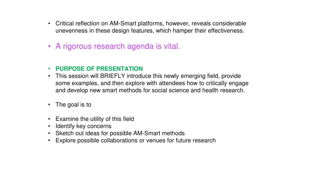 critical reflection on am smart platforms however