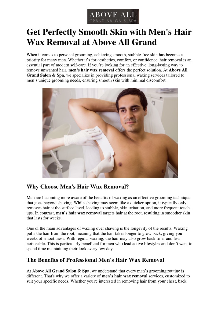 get perfectly smooth skin with men s hair