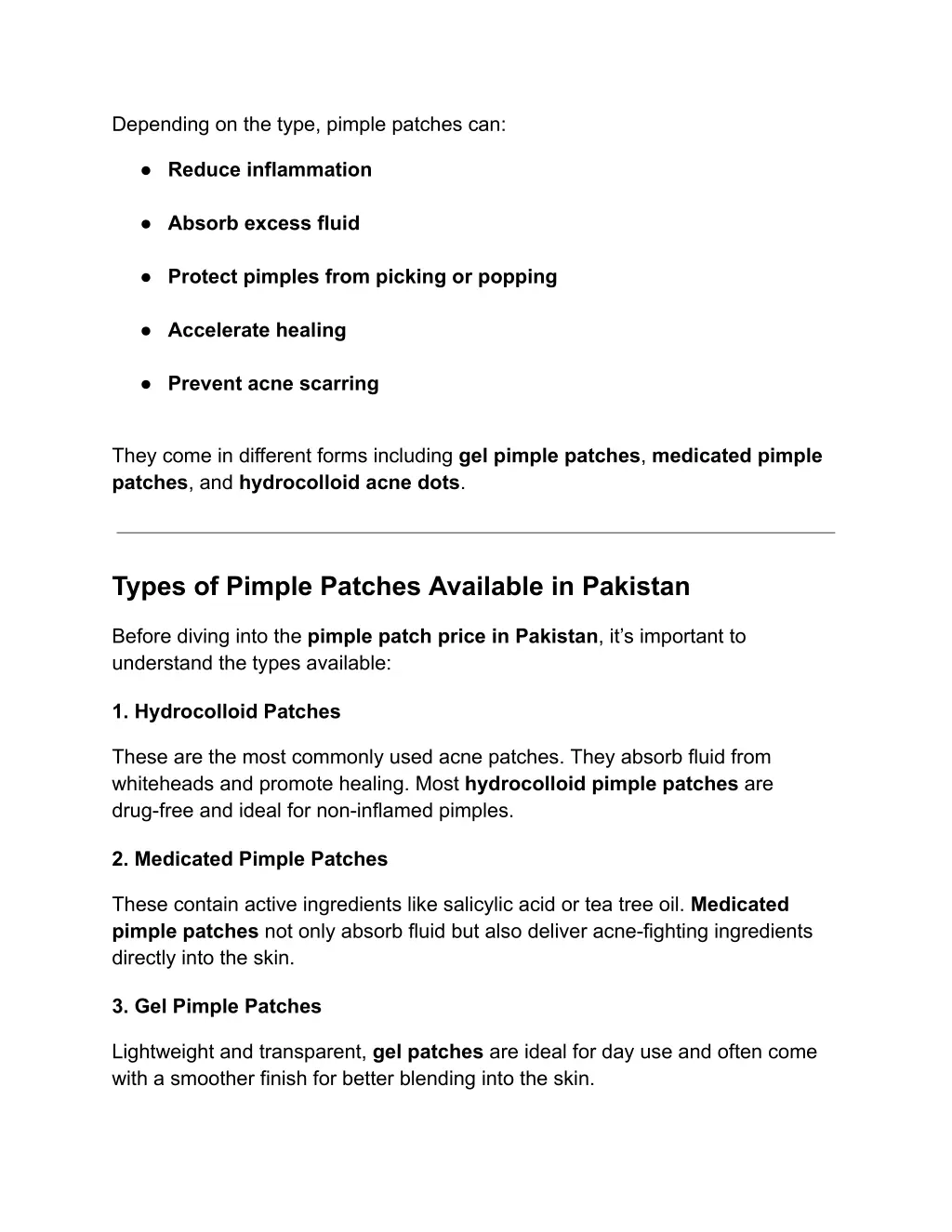 depending on the type pimple patches can