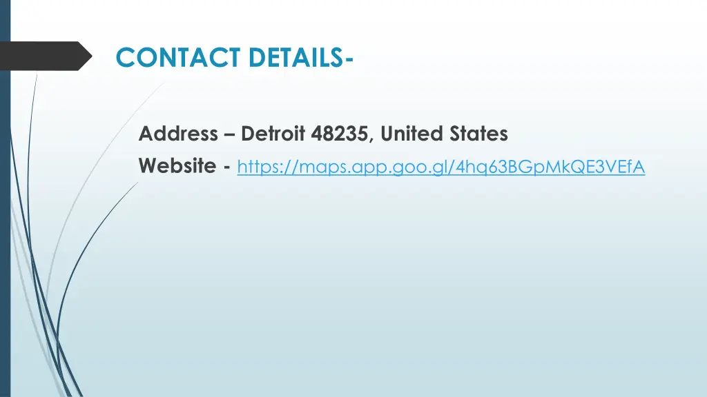 contact details