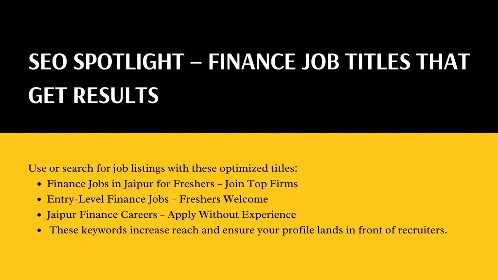 seo spotlight finance job titles that get results