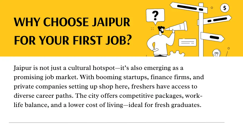 why choose jaipur for your first job