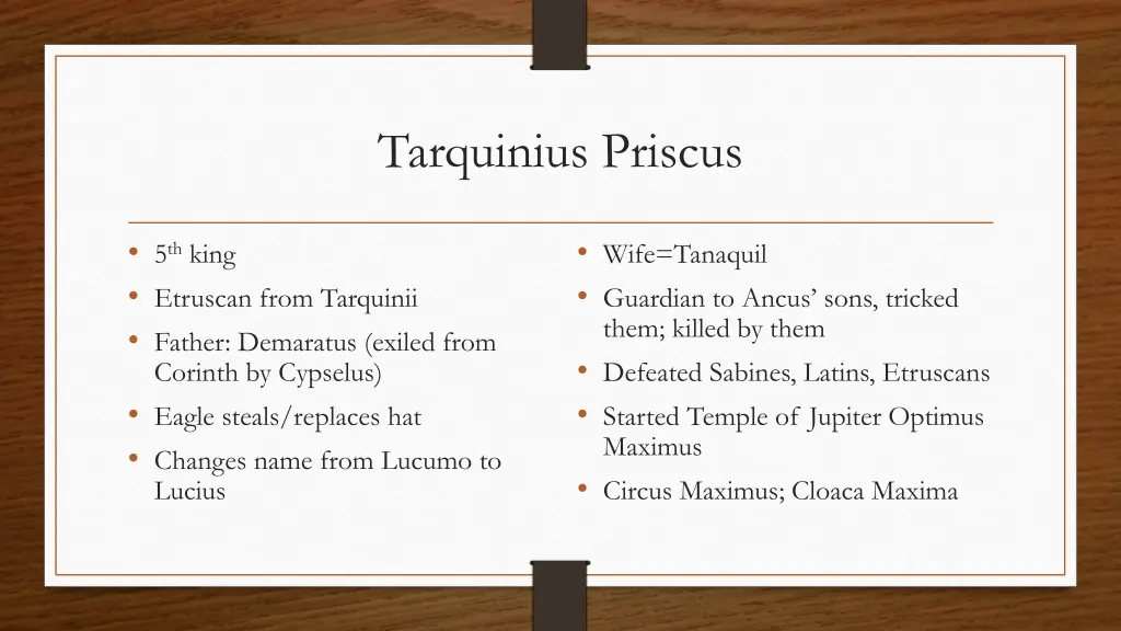 tarquinius priscus