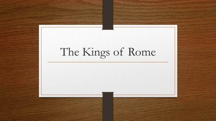 the kings of rome
