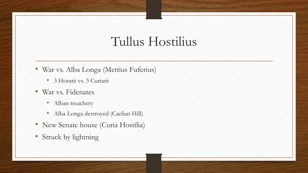 tullus hostilius