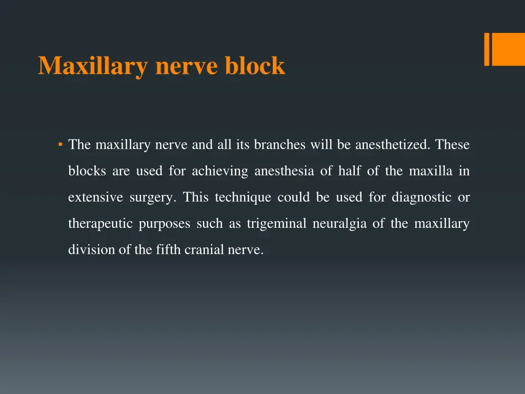 maxillary nerve block