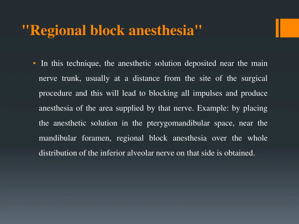 regional block anesthesia