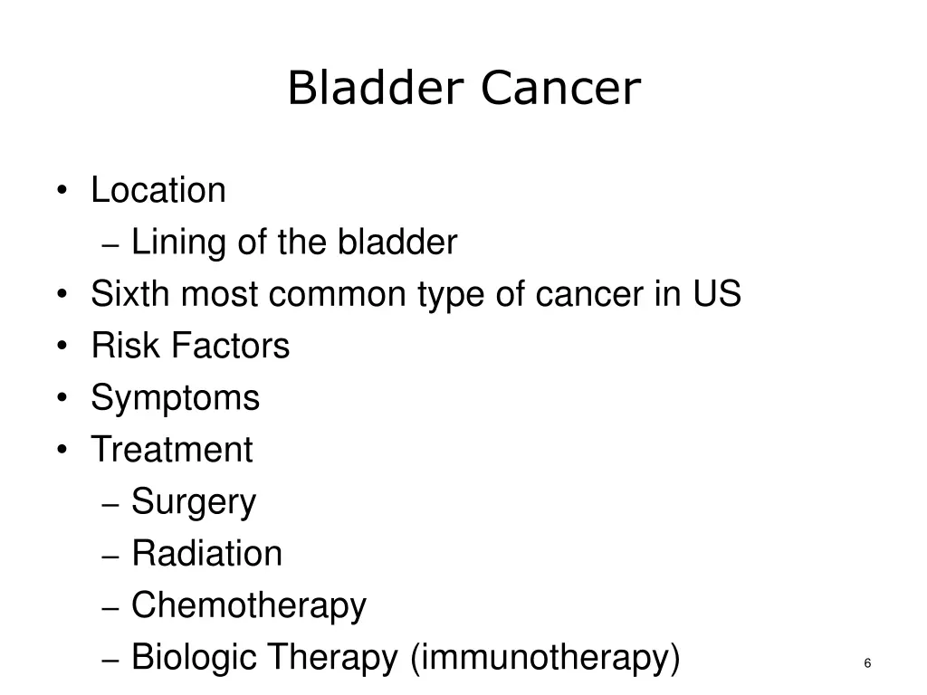 bladder cancer