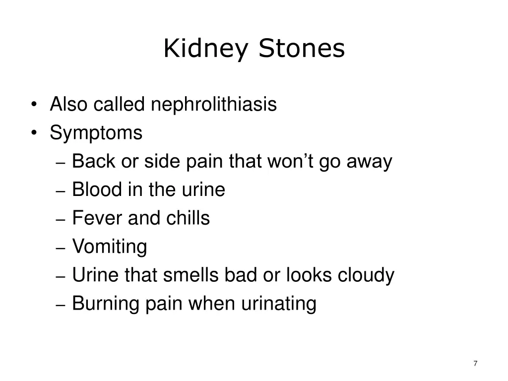 kidney stones