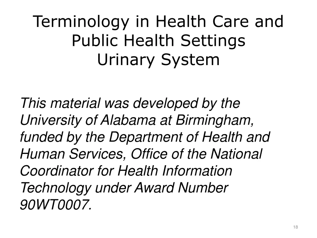 terminology in health care and public health