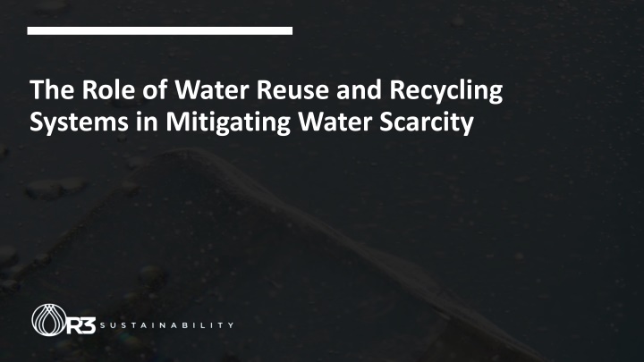 the role of water reuse and recycling systems