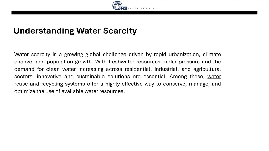 understanding water scarcity