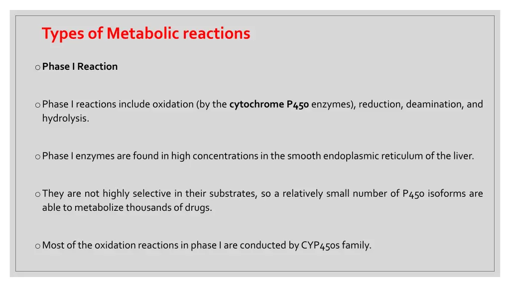 types of metabolic reactions