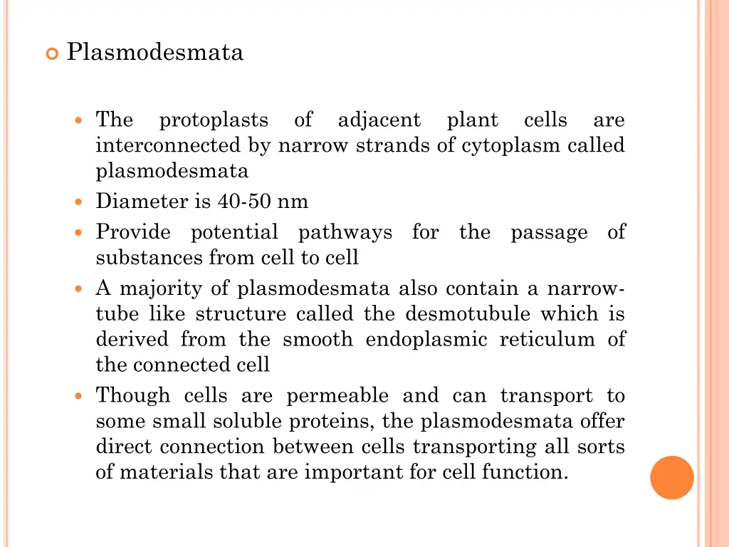 plasmodesmata