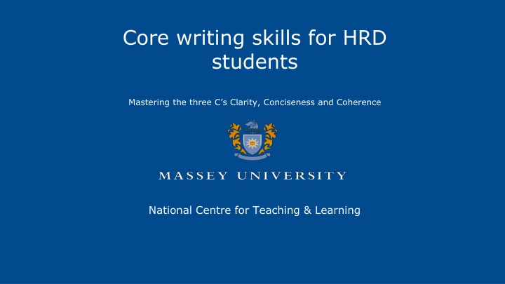 core writing skills for hrd students