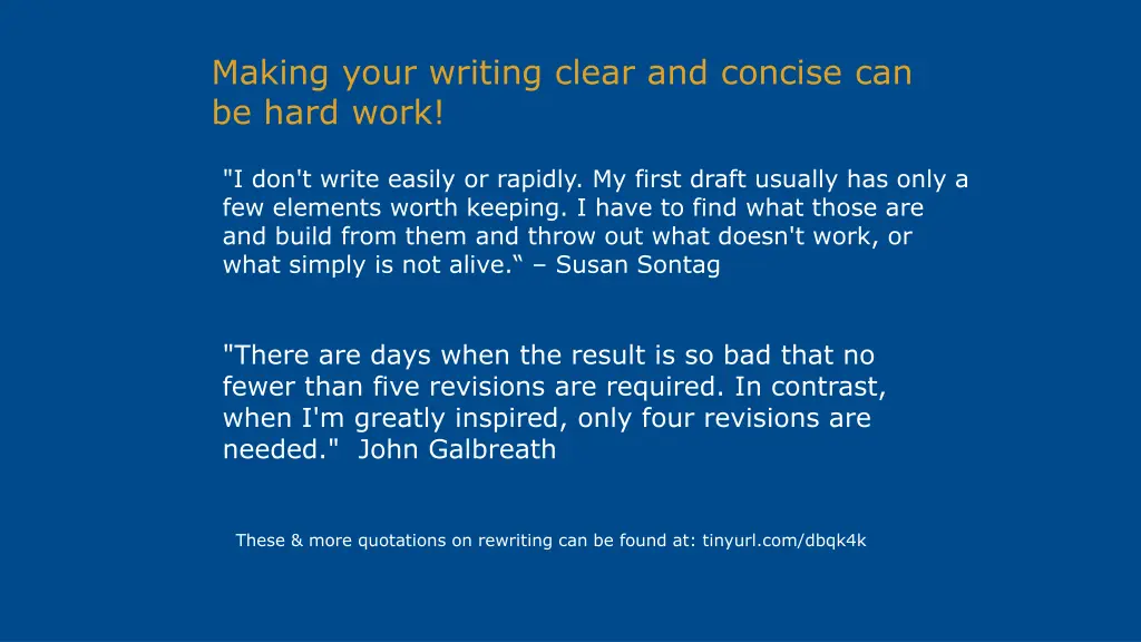 making your writing clear and concise can be hard