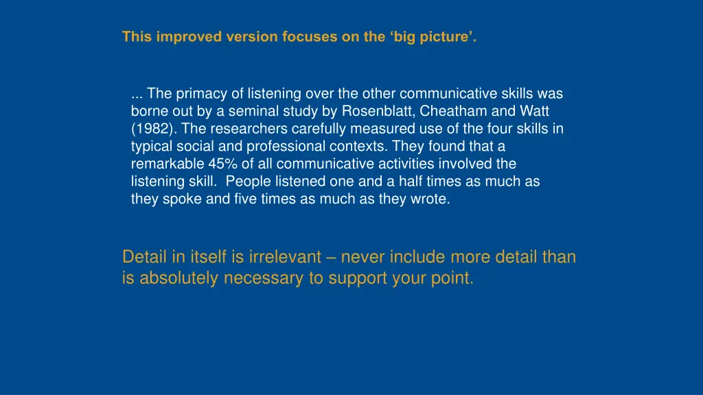 this improved version focuses on the big picture