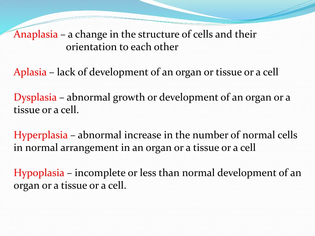 anaplasia a change in the structure of cells