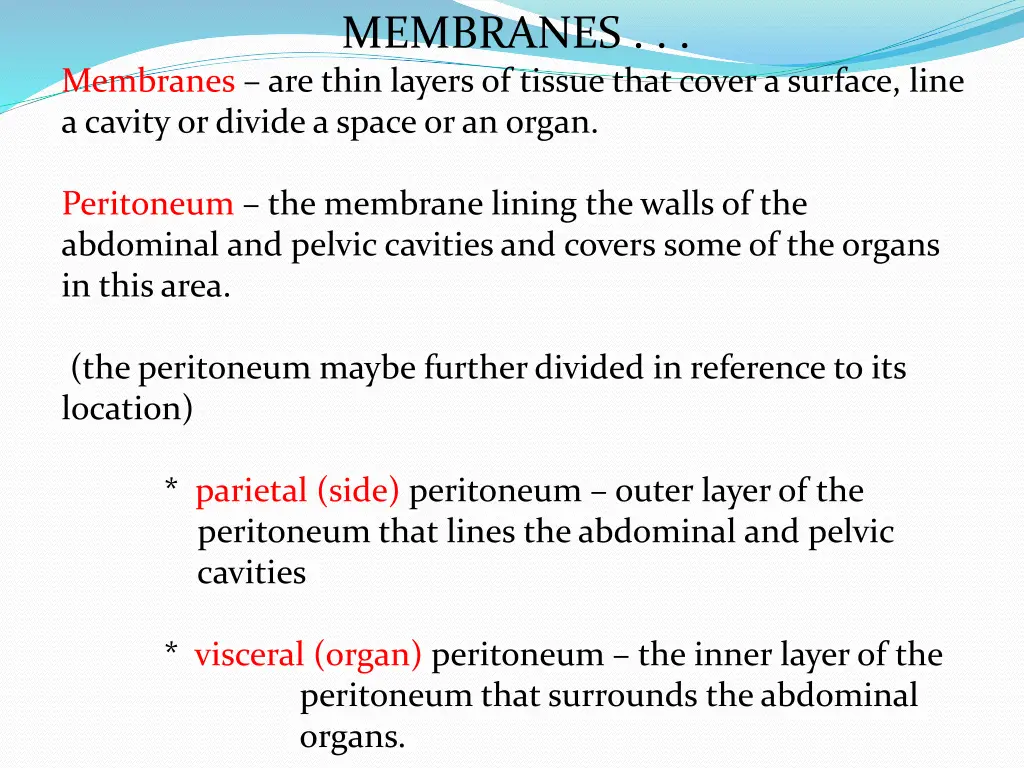membranes