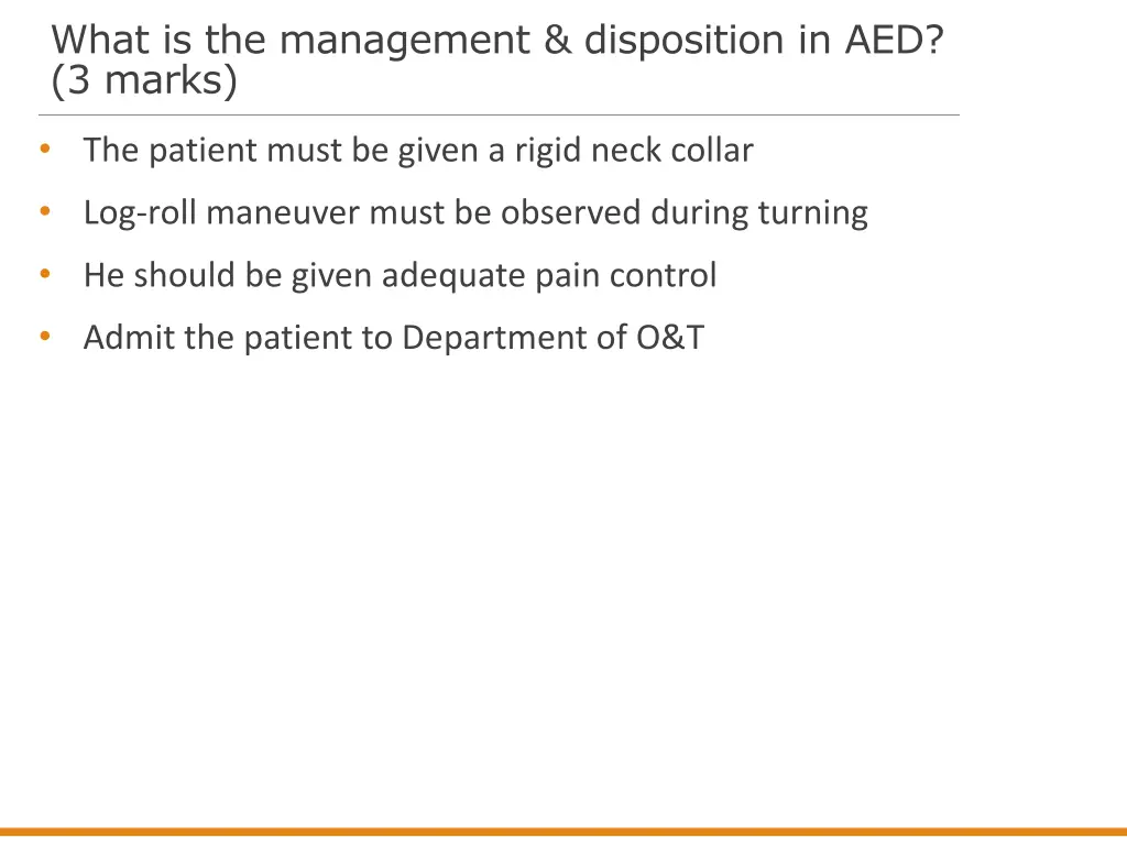what is the management disposition in aed 3 marks