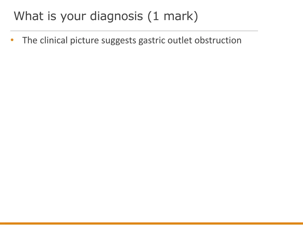 what is your diagnosis 1 mark