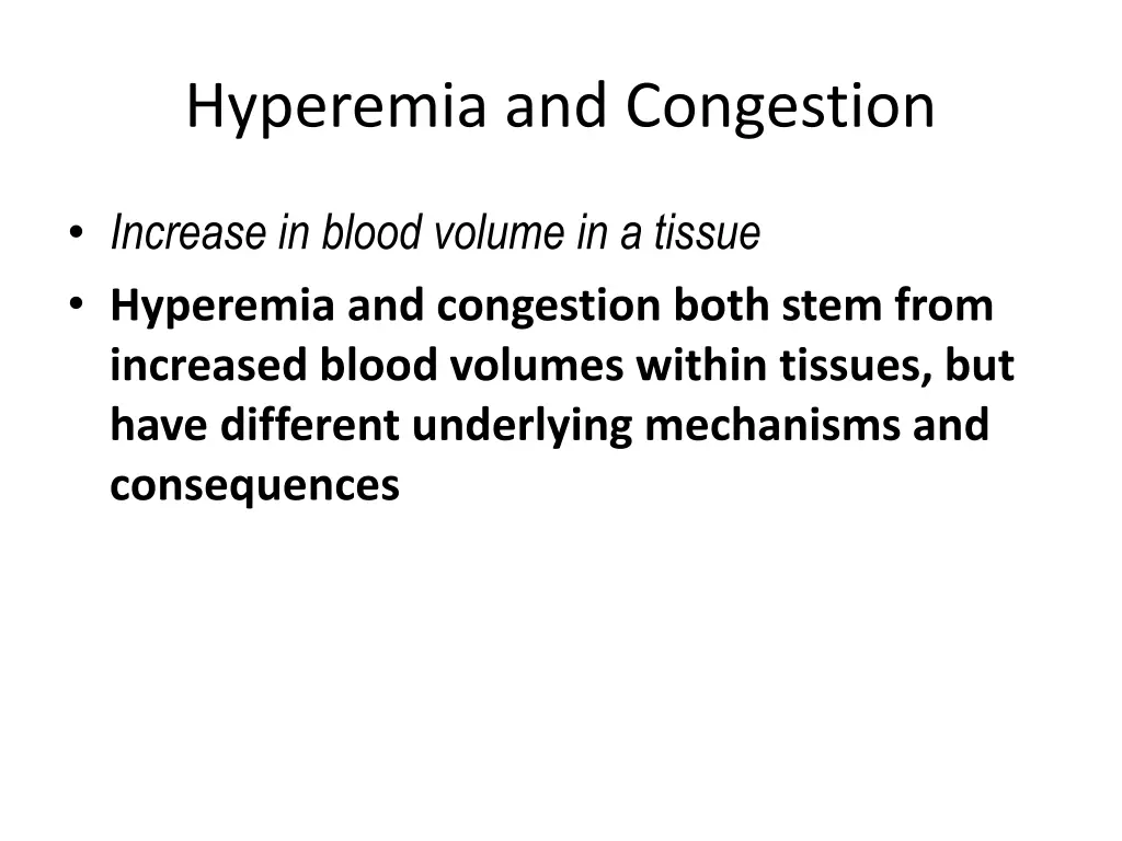 hyperemia and congestion