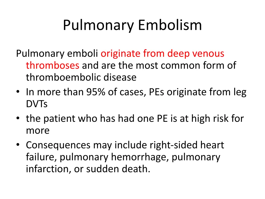 pulmonary embolism