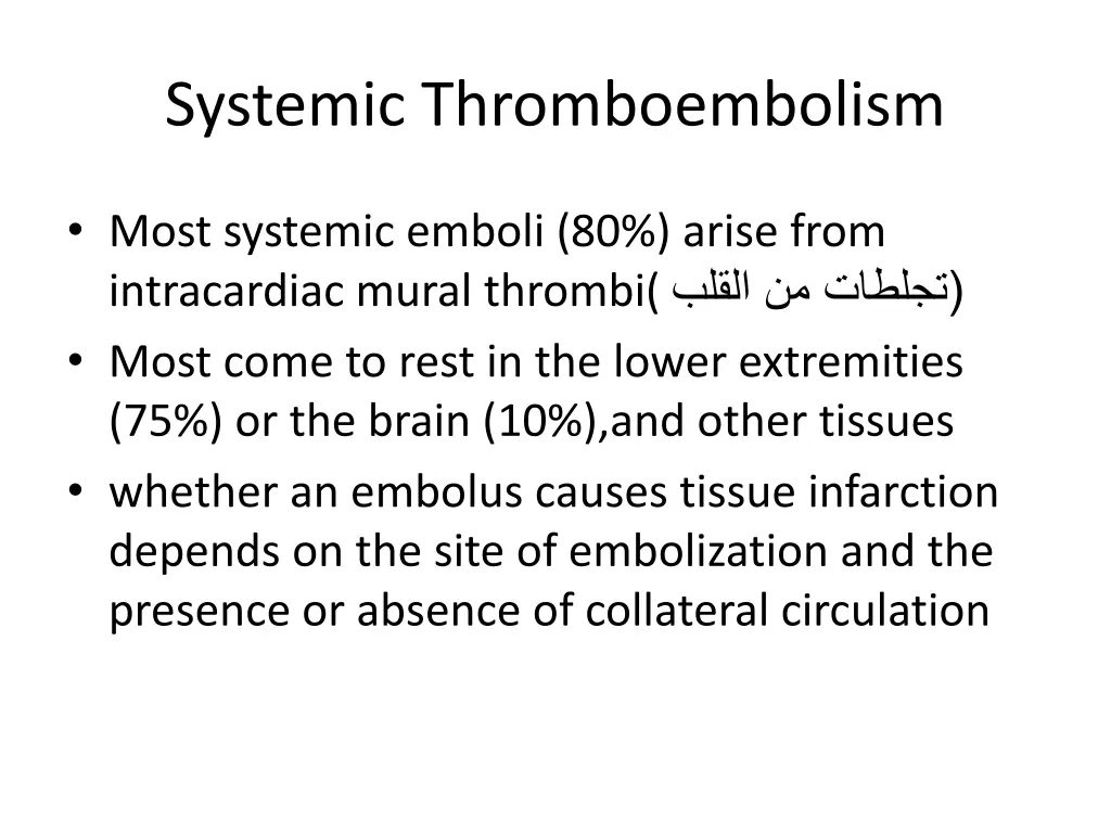 systemic thromboembolism