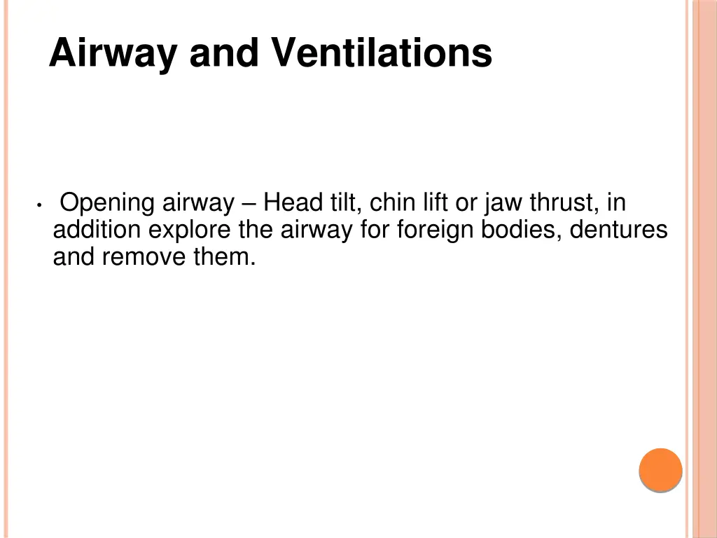 airway and ventilations