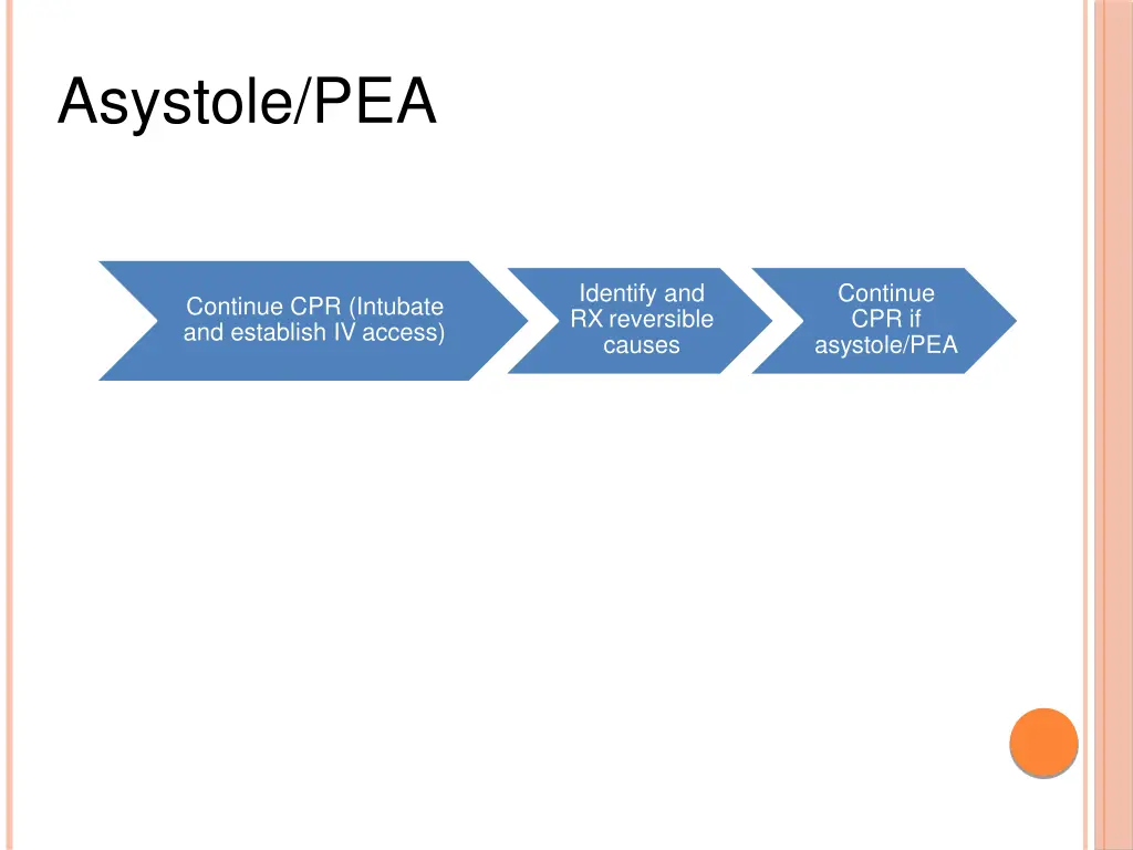 asystole pea
