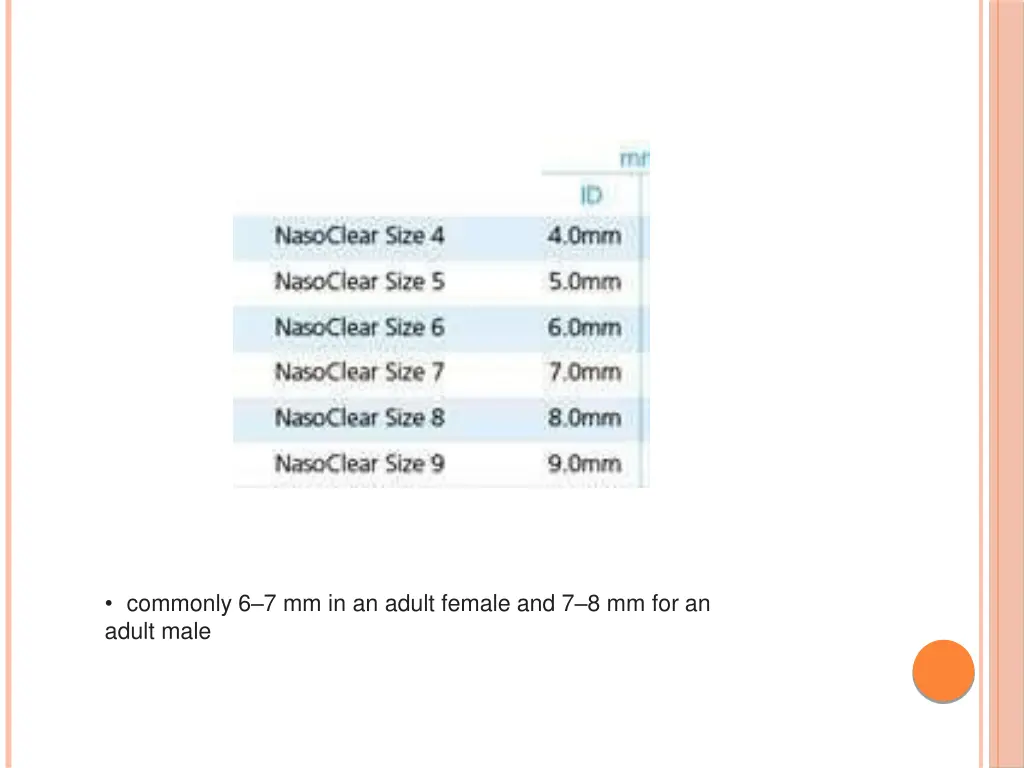commonly 6 7 mm in an adult female