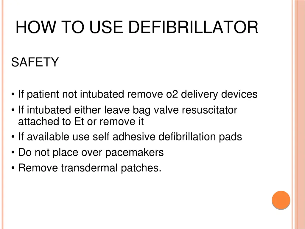 how to use defibrillator