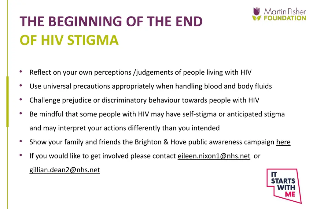 the beginning of the end of hiv stigma