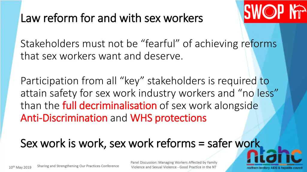 law reform for and with sex workers law reform