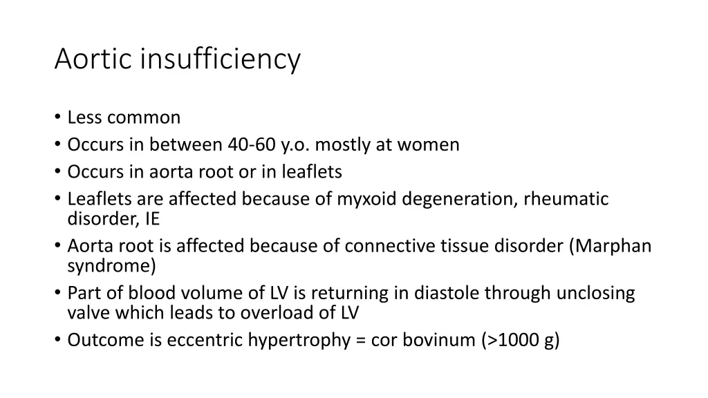 aortic insufficiency