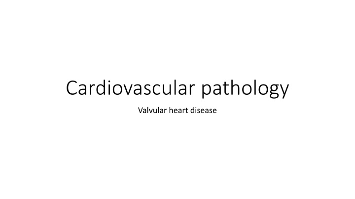 cardiovascular pathology