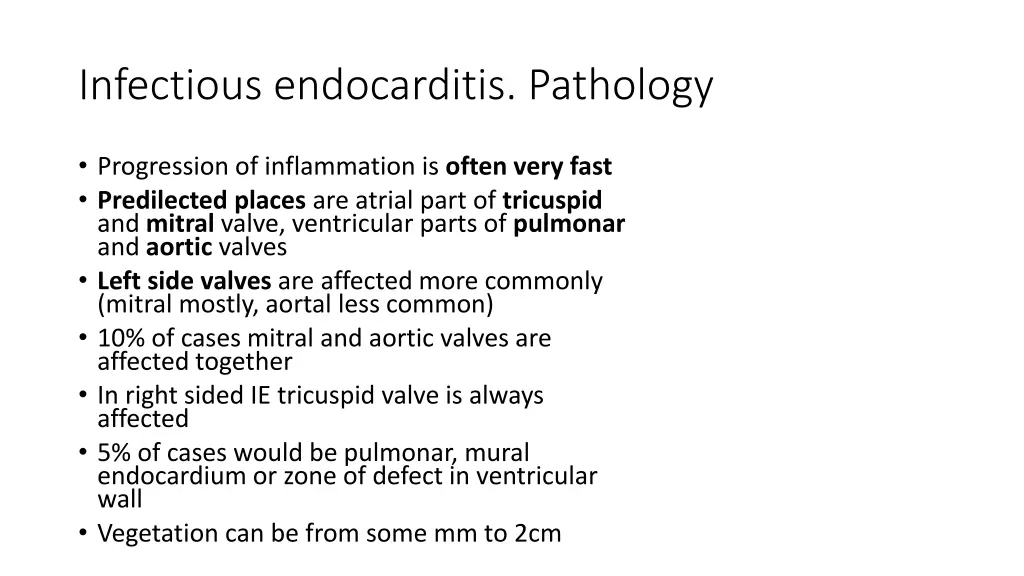 infectious endocarditis pathology