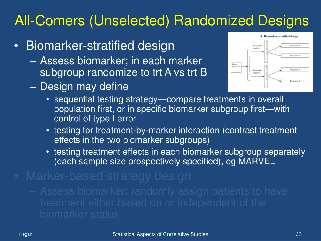 all comers unselected randomized designs