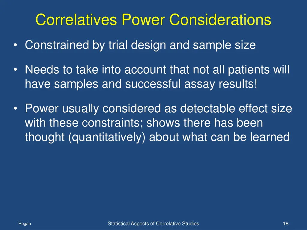 correlatives power considerations