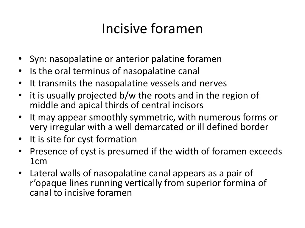 incisive foramen