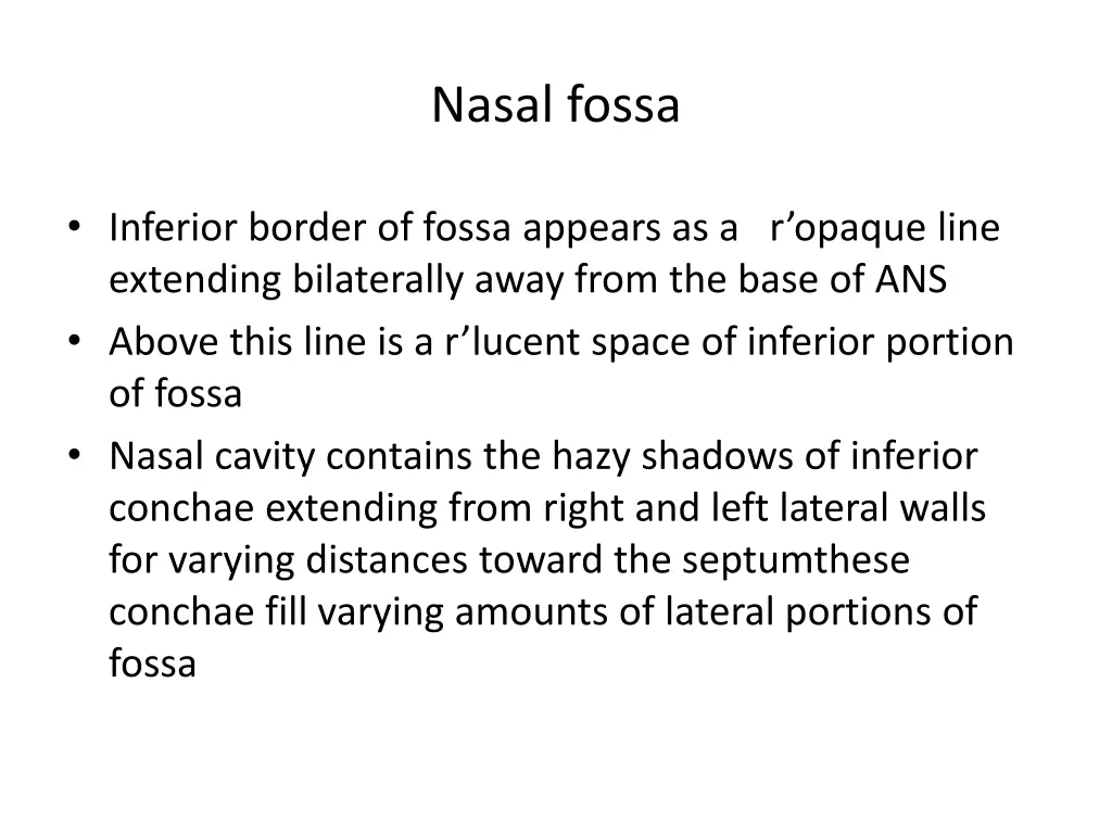 nasal fossa