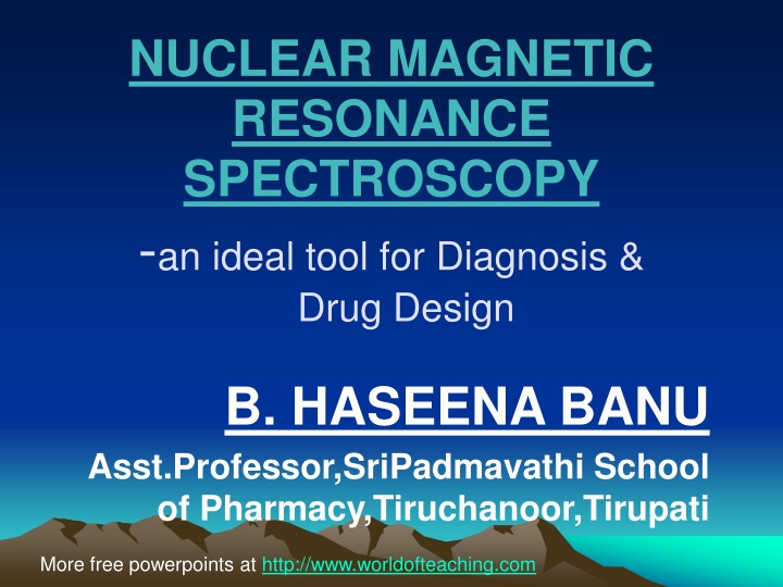 nuclear magnetic resonance spectroscopy an ideal